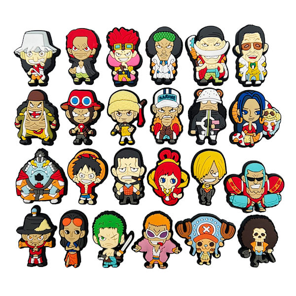 24 st japanska Man Cave-skor One Piece Cartoon Flower Shoe Buckl