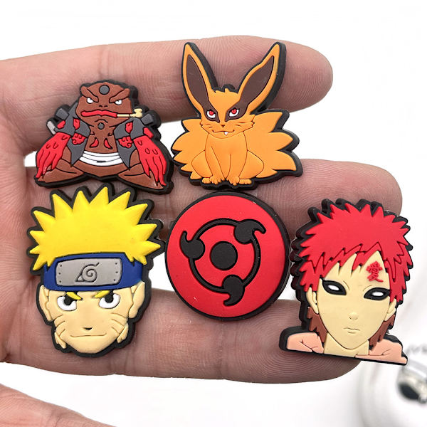 20 Naruto Sharingan Hål Skor Blomstersko Spänne Cartoon Animati