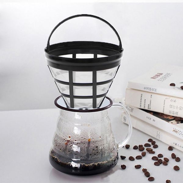 Återanvändbart kaffefilter Gratis Pappersmugg Rostfritt Stål Permanent C