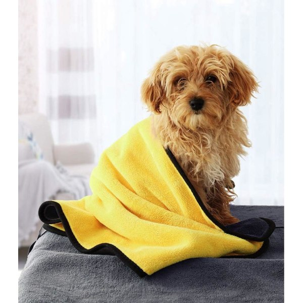 Hundebadehåndklæde - Superabsorberende hundehåndklæde i mikrofiber til lille M