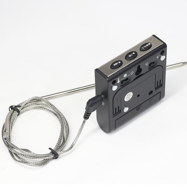 Digitalt køkkentermometer med sonde, stort LCD-display, timer