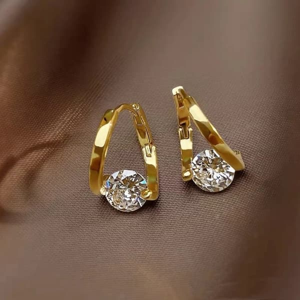 1 par solitaire high-end uregelmæssige øreringe