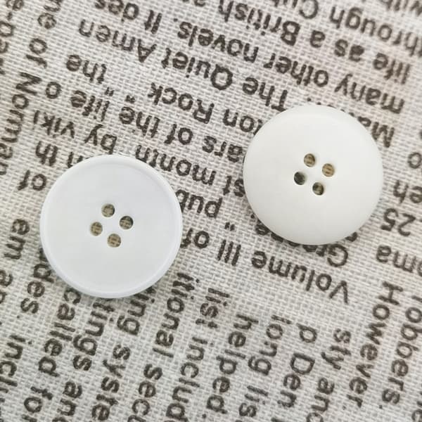20 knapper - Hvid - 20 mm