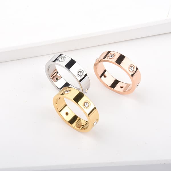Modeklassiker Titanstål Damring Stacking Ring Bästa Valentin
