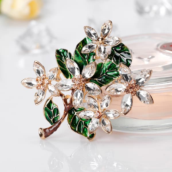 Buket Brosche Pin Grønne Blade Blomster Broscher Plante Brosche Til