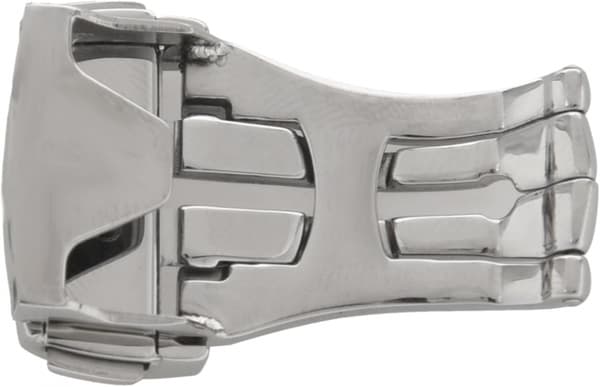 2x rostfritt stål fällbart spänne för 20 mm klockarmband, slätt