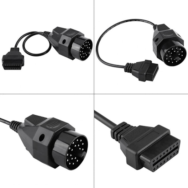 20-polet til 16-polet OBD2-stik Scannerkabeladapter til E36 E38 E39