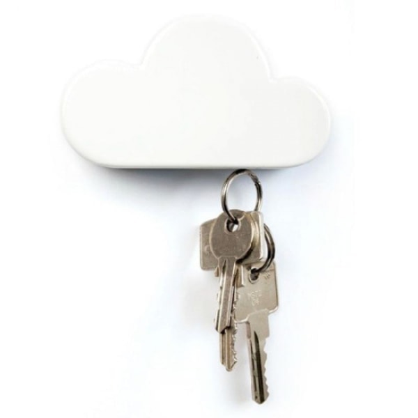 1 stk. Smart nøgleholder - Magnetisk Sky White