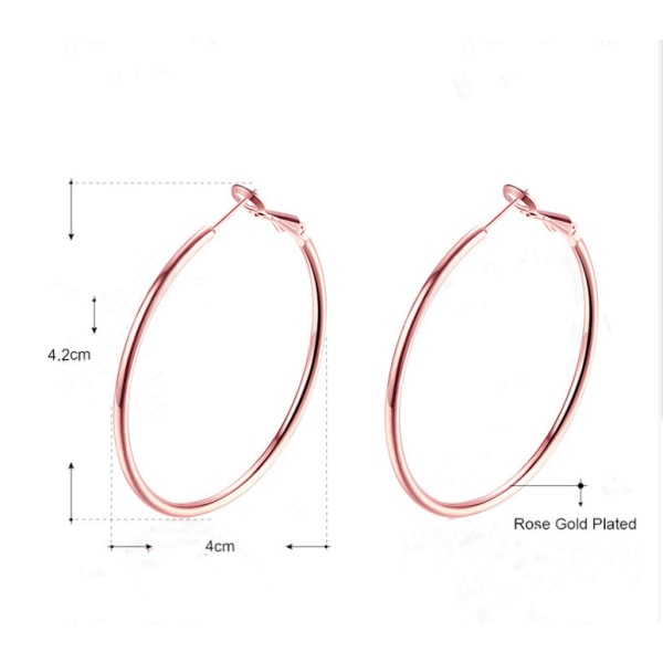 Sirkulære klipsøredobber for kvinner, 3 par (gull, sølv, roségull)