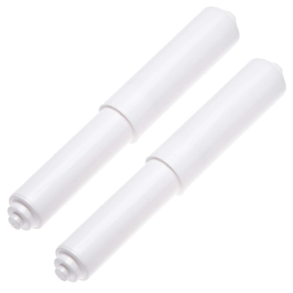 2-pack - vit toalettpappershållare Fjäderbelastad roller Replaceme