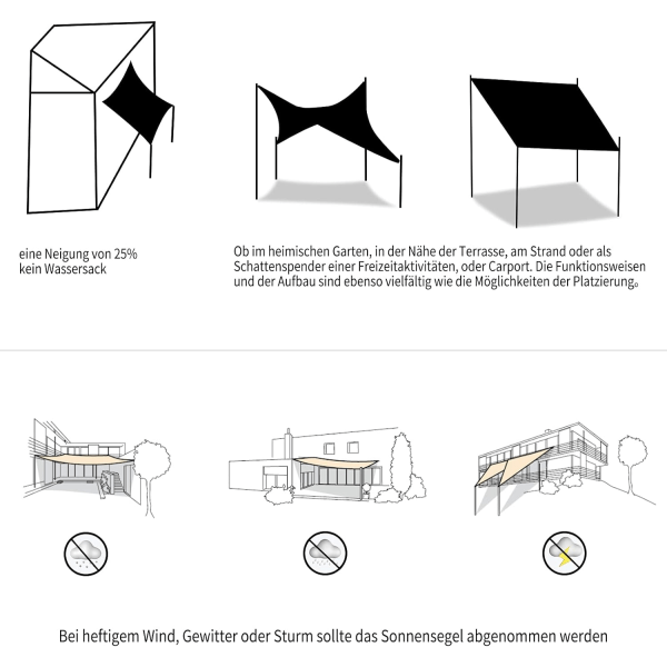 Trekantet skygge seil 3x3x3 m pustende HDPE, solbeskyttelse skygge