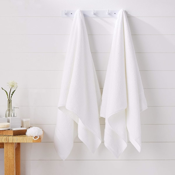 Premium badehåndklæde 100 % bomuld - 70*140 cm (250 g) Hvid