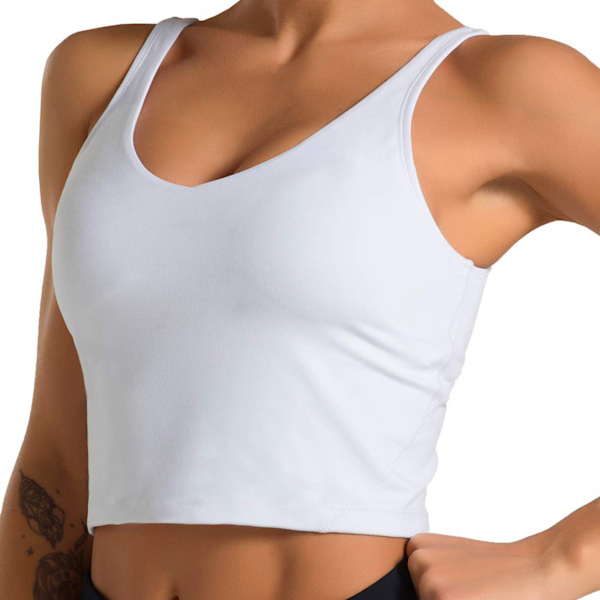 Sport-BH för kvinnor  Vadderad BH Yoga Crop Tank Tops Fitness Work