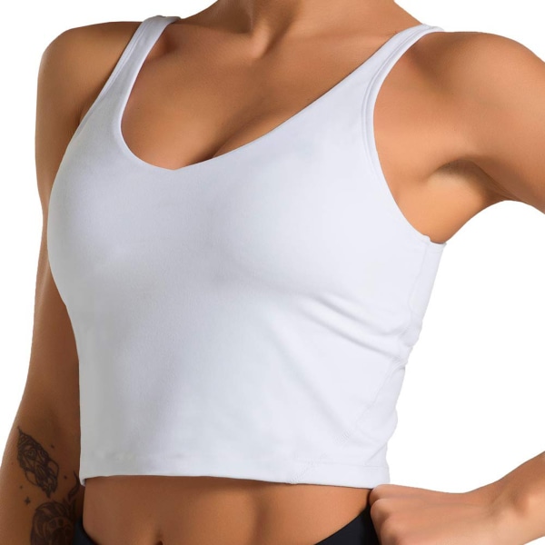 Sport-BH för kvinnor Vadderade BH Yoga Crop Tank Tops Fitness Work