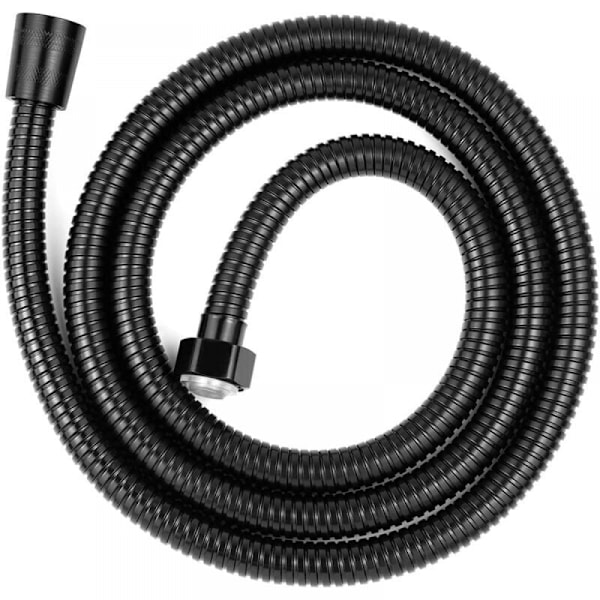 1,5 m Universal Bruse slange i Rustfrit Stål - Anti-twist og Anti-korrosion, G1/2 Gevind - Sort