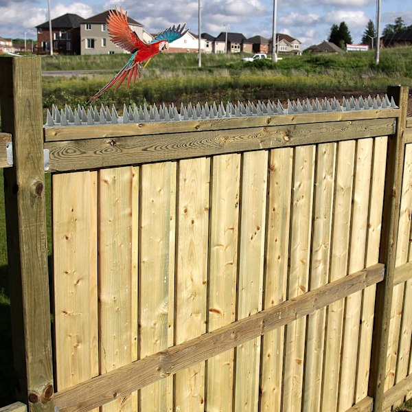 (Grå), Fågelpiggar, 14 st Duvpiggar 4,6 Meter 3 Rader Plast Anim