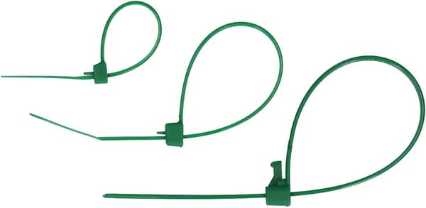 100-pack återanvändbara kabelbindare (2,8 mm x 200 mm, gröna)