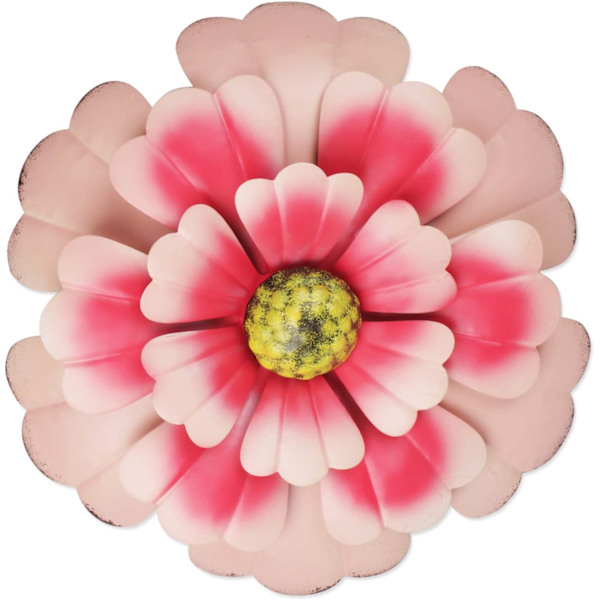 33CM Metallblommväggdekor Flerskikts Blommvägg Dekorati