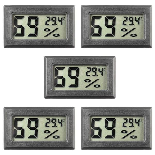5 stk Mini Digital Termometer Temperatur Fuktighet Termometer, M