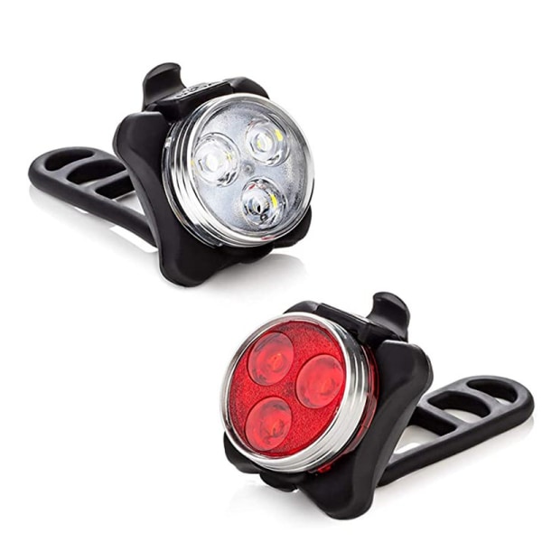 Bike Light Set, USB Rechargeable, Super Bright Bicycle Light, Bik