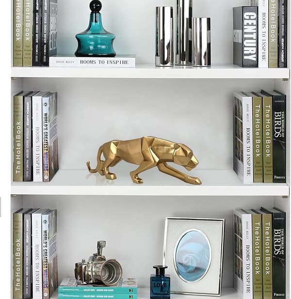 Sort Panter Statue Sort Panter Skulptur Hjem Kunst Håndværk Deko