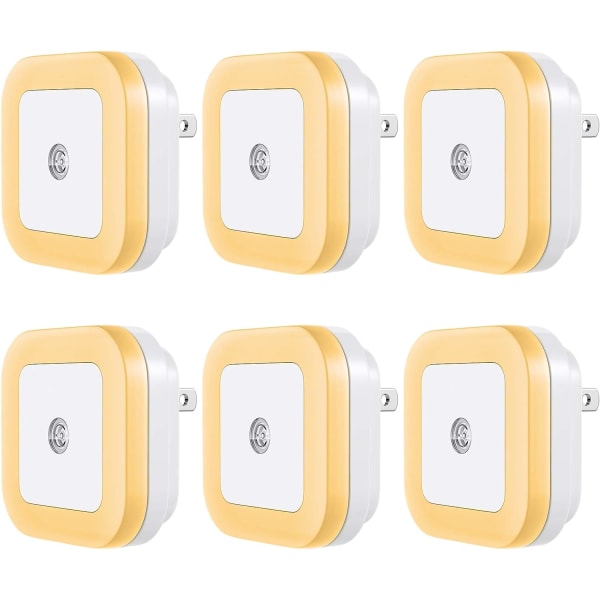 LED Night Light Plug-in [6 Pack] Smart Dusk to Dawn Sensor, Autom