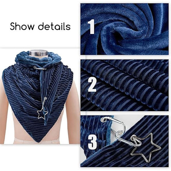 1PC Tibetansk Cyan Sjal Skjerf Dame Wrap Skjerf Sjal Solid Colo