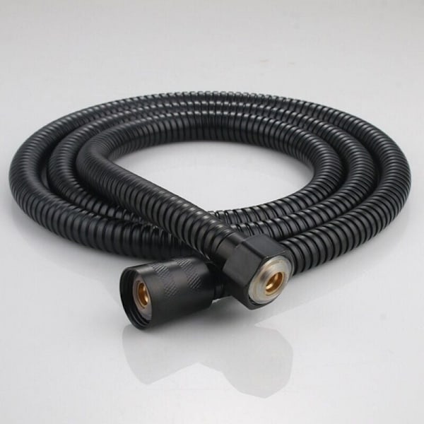 1,5 m Universal Bruse slange i Rustfrit Stål - Anti-twist og Anti-korrosion, G1/2 Gevind - Sort