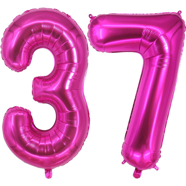 37 Ballonger Nummer Stor Het Rosa 37 Mylar Folie 40 Tums Ballonger