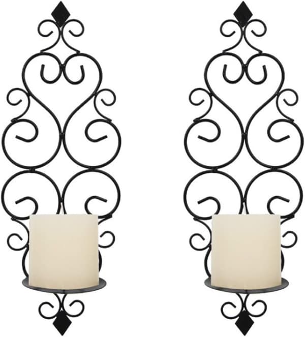 2 Tealight Lysestaker Retro Lysestake Smijern Veggboks