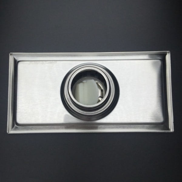 1 st golvbrunn med avtagbart lock, 200 x 100 mm rektangulär sink