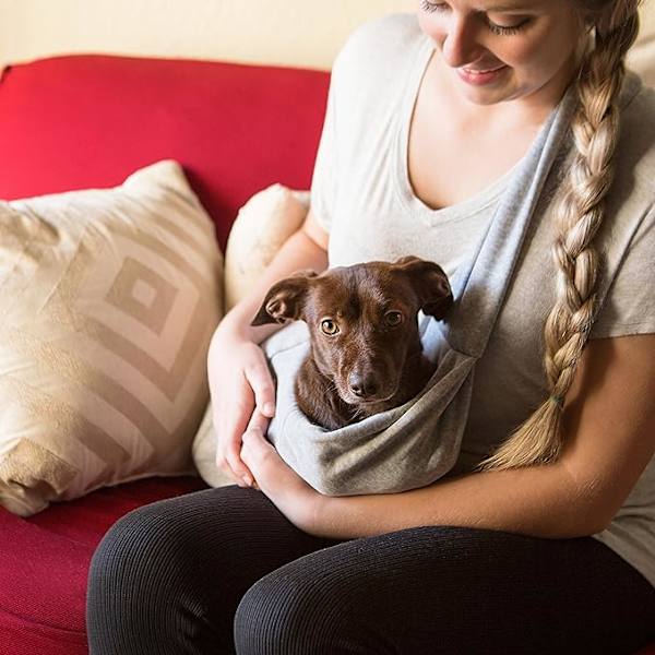 Hund- och kattslingväska – Hands Free Reversible Pet Grey Bag -