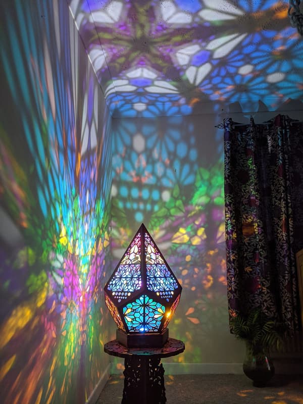 Bohemian Mosaic Starry Sky Floor Projections Lamp Table Bedside L