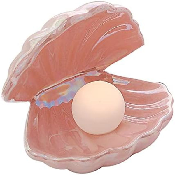 Keramisk skalpärla nattlampa Streamer Mermaid Fairy Shell Natt