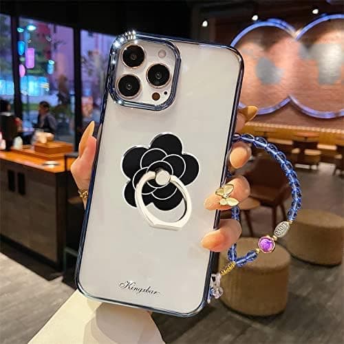Mobiltelefon Ringholder Blomst, 360 Roterende Metal Finger Ring Socket