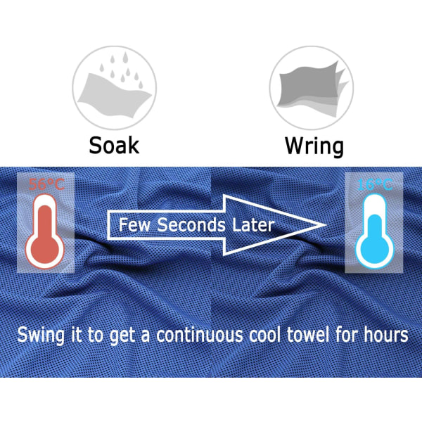 Kølehåndklæde Perfekt som et mikrofiber sportshåndklæde eller køletow