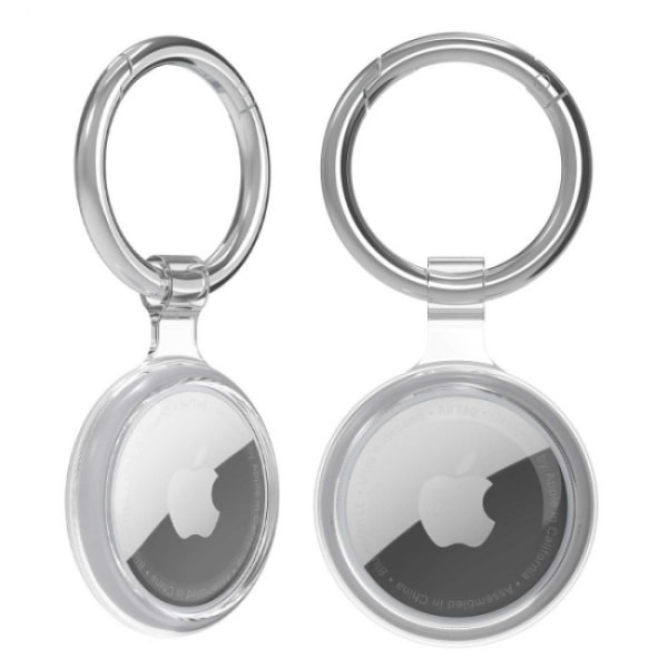 2-pakning Transparent Apple Airtag-deksel 360 ​​Helemaal gjennomsiktig