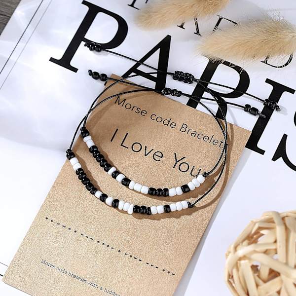 Pararmband för par Jag älskar dig Present till pojkvän från flickvän