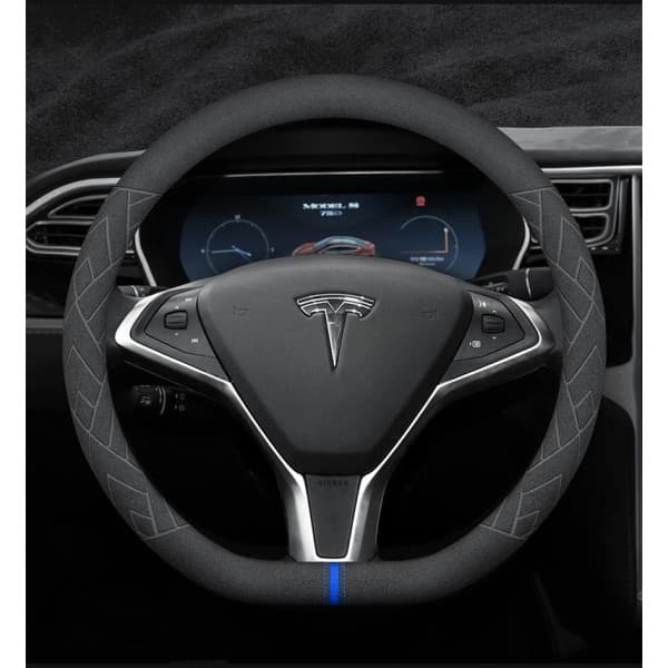 1 st blå rattöverdrag för Tesla ModelS ModelY ModelX Model3 vinter
