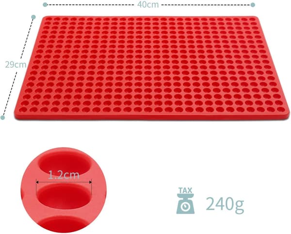Silikone halvkugleform - hundekiks bageplade, chokolade - 40 x 2