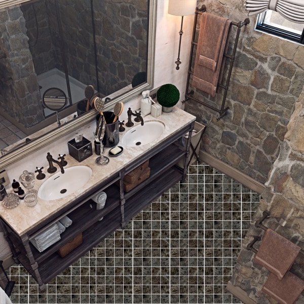 10 stk. Vandtætte fliser Mosaik klistermærke Køkken Bad Toilet Adhesiv