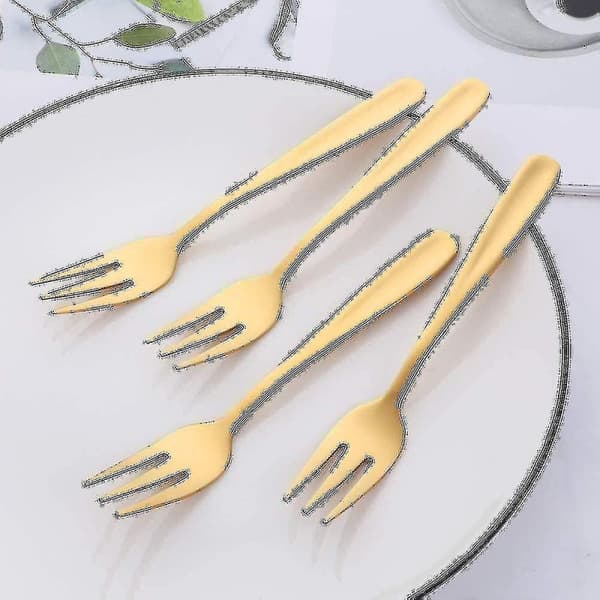 Kitchen Craft Kakegaffelsett, Rustfritt Stål, Gull 8 Stk