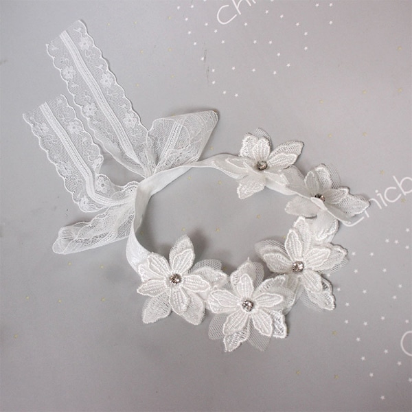 Baby Lace Hårband Baby Blomma Hundra Dagars Fotografi Söta Hårband