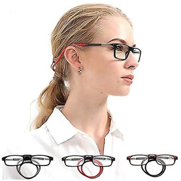 Magnetiske Hengende Halsbriller Bærbare Sammenleggbare Tr90 Leseglass