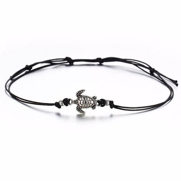 3 stk. 3 farver sæt vintage voks reb skildpadde ankelkæde armbånd antik