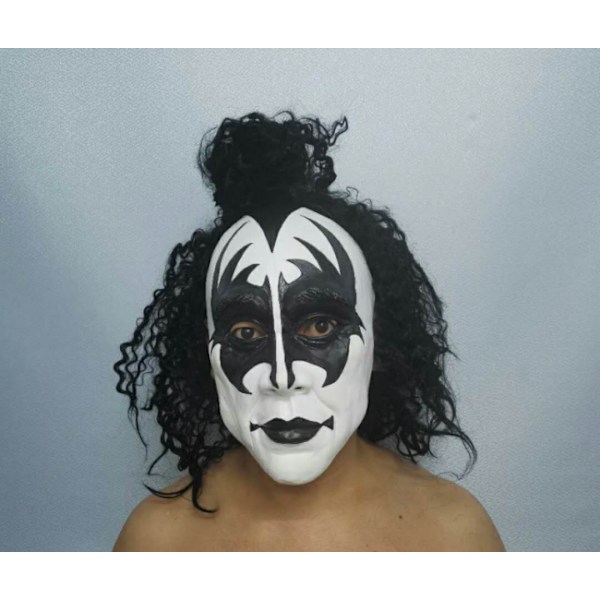 Samurai Steampunk KISS Gene Simmons Kombinations Halloween Maske Shut up ansigt