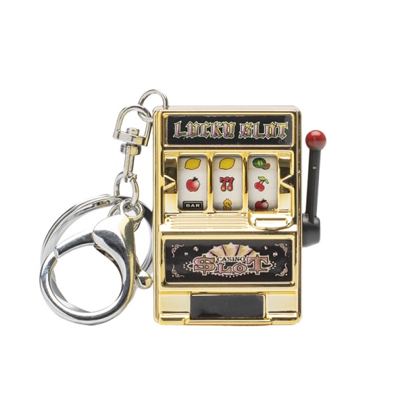 1pc Lucky Jackpot Mini Fruit Slot Machine Fun Birthday Keychain G