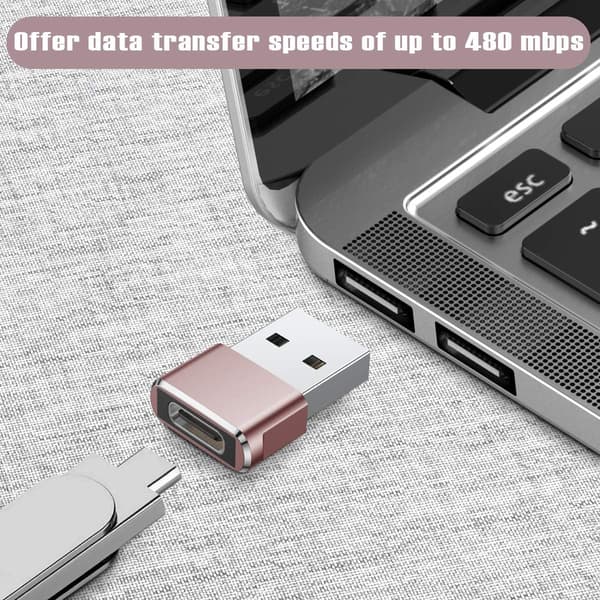 Et sett med 3 USB C hunn til USB hann adaptere for Apple iPhone 11