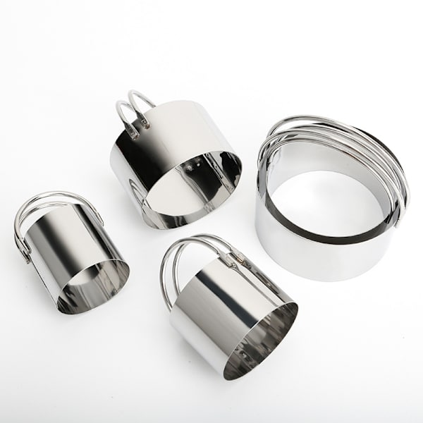 Biscuit Cutter Set (5 stk./sæt), Rustfrit Stål Runde Biscuit