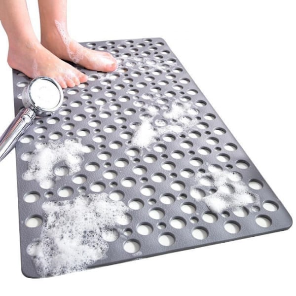 Antislip dusjmatte, firkantet badematte 43x75cm, maskinvaskbar antislip